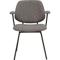 Label51 Eetkamerstoel Loreto - Mushroom - Boucle - Brons Metalen Frame