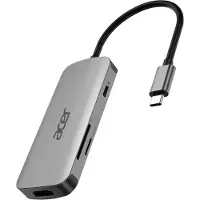 Acer 7-in-1 – Docking Station – Laptop – USB-C – 4K HDMI – Plug & Play - Zilver
