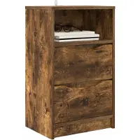 vidaXL Nachtkastje Rook Eiken 40 x 30 x 467 cm Bewerkt hout