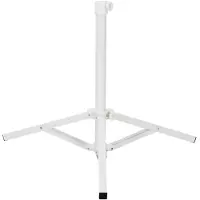 vidaXL Parasolstandaard, wit, staal, geschikt voor parasols met een diameter van 25-32 mm