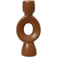 Kaemingk - Porseleinen Kandelaar - 15,3 cm - Bruin