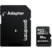 Goodram Micro SD-Kaart GoodRam M1AA Zwart - MicroSD 16GB cl. 10 UHS-I + Adapter - MicroSDHC