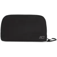 ACT AC8501, Uni, Handtas, Ritsluiting, Zwart, Effen, Gemaakt van gerecycled polyethyleentereftalaat (rPET)