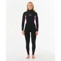 Rip Curl WMS Dawn Patrol Chest Zip 4/3mm - Black/Pink
