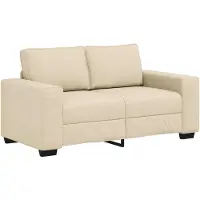 vidaXL 2-zitsbank crème 160x77x82 cm stof
