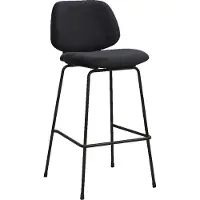 Label51 - Barstoel Bello - Zwart - 53x46x105cm - Set van 2