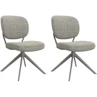 Label51 Eetkamerstoel Geneva - Mushroom - Boucle - Brons Metalen Frame