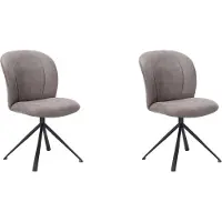Label51 - Eetkamerstoel Kimo - Taupe - 62x49x85cm - Set van 2