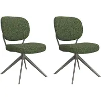 Label51 Eetkamerstoel Geneva - Forest - Boucle - Forest Metalen Frame