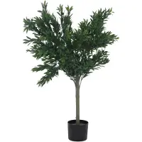 MCW Kunstmatige olijfboom -Q88, decoratieve plant, kunstboom, kunstplant, voor buiten, polyethyleen, 130x99x50 cm