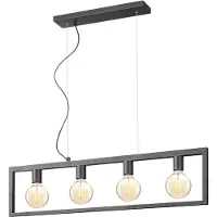 Home Sweet Home hanglamp Fito 4L rechthoek vlak - zwart