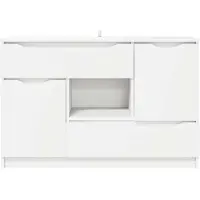vidaXL Dressoir Wit 100 x 30 x 65,6 Bewerkt hout