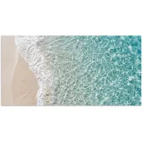 PosterMonkey Poster 80x40 cm - Kust - Zand - Blauw - Posters - Kamer decoratie - Wanddecoratie woonkamer - Muurdecoratie slaapkamer