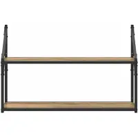 vidaXL Wandplank Muurmontage Artisanaal eiken 80 x 21 x 51 cm