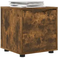 vidaXL Badkamerkast 40,5 x 40 x 44 cm Bewerkt hout Rook Eiken
