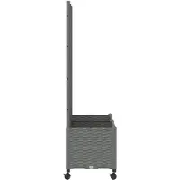vidaXL Tuinsteker met schutting en wielen Lichtgrijs 80 x 40 x 146 cm