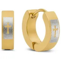 Frank 1967 7FE-0002-Y Stalen Oorringen - Heren - 14 x 4 mm - Staal - Goudkleurig