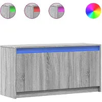 vidaXL Tv-meubel met LED 100x34x50 cm bewerkt hout grijs sonoma eiken