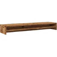 vidaXL Monitorstandaard, look van gerecycled hout, 100x24x13 cm, houtvezel