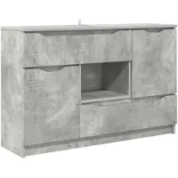 vidaXL Dressoir Beton Grijs 100 x 30 x 65,6 Bewerkt hout