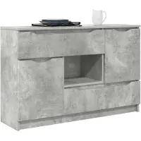 vidaXL Dressoir Beton Grijs 100 x 30 x 65,6 Bewerkt hout