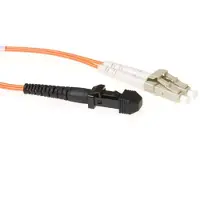 ACT RL9101 Glasvezel Patchkabel Duplex | MTRJ en LC connectoren | LSZH | Multimode | 62.5/125 | OM1 | 1 meter