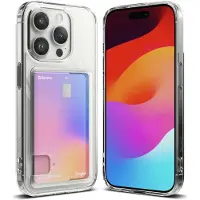 Ringke Fusion Card Hoesje Geschikt voor Apple iPhone 15 Pro Kaarthouder Transparant