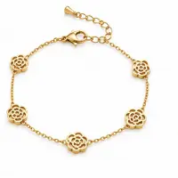 Trend Armband - Goudkleurig- verguld - dames - Vrouwen - feest sieraden - verjaardag cadeau - cadeau - vakantie