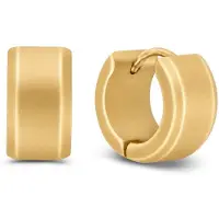 Frank 1967 7FE-0001-Y Stalen Oorringen - Heren - 13 x 7 mm - Staal - Vintage - Goudkleurig