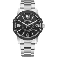 G-Star constructed zilver heren horloge met zwarte wijzerplaat & roestvrij stalen band