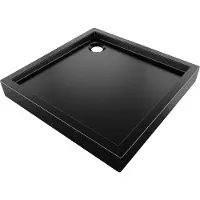 Mexen Flow+ douchebak vierkant 70 x 70 , zwarte mat - 46S707070H