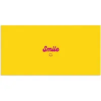 PosterMonkey Poster 160x80 cm - Smile - Geel - Roze - Posters - Kamer decoratie - Wanddecoratie woonkamer - Muurdecoratie slaapkamer