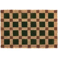 Beliani VILLASIS - Deurmat - Beige/Groen - 40 x 60 cm - PVC