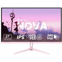 AROZZI Nova 27" Gaming Monitor - QHD IPS - 260Hz - Roze