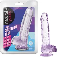 B Yours Naturally Yours - kristallen dildo (paars)