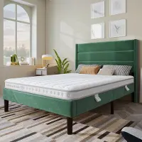 Merax 7-zone pocketverenmatras 140x200 x 10 cm - hybride matras met koudschuim - ergonomisch orthopedisch opgerolde matras