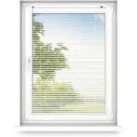 Fart Produkt time4blinds - Binnenjaloezieën Zonder Boren - Aluminium Jaloezieën - Aluminium Rolgordijnen voor Woonkamer, Slaapkamer, Keuken, Kantoor - met Koordgeleiders - Wit Glans, Links, 1000x800