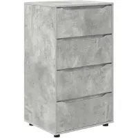 vidaXL Opbergkasten 60 x 48 x 105 cm Bewerkt hout Beton Grijs