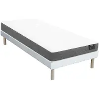 Vente-unique Set 90 x 190 cm gestoffeerde bedbodem + matras met pocketveren dikte 20cm - ENOROS van YSMÉE