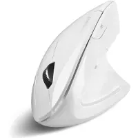 Perixx PERIMICE-813 W Ergonomische muis Radiografisch, Bluetooth Optisch Wit 800 dpi, 1200 dpi, 1600 dpi Ergonomisch