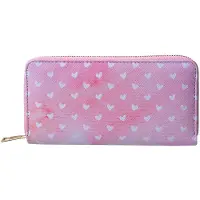 Juleeze Portemonnee 10x19 cm Roze Polyester Hartjes