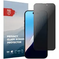 Rosso Privacy Screen Protector Geschikt voor de Apple iPhone 16 - 9H Gehard Glas - Case Friendly Tempered Glass - Eenvoudige Installatie