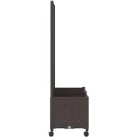 vidaXL Tuinsteker met schutting en wielen Bruin 80 x 40 x 146 cm PP