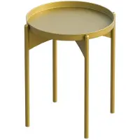 CALICOSY Bijzettafel met rond metalen blad h57 cm cole