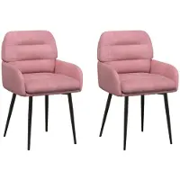 vidaXL Eetstoelen 2 st fluweel Roze 59 x 59,5 x 90 cm