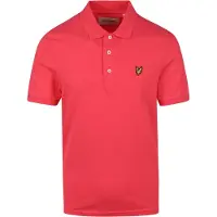 Lyle & Scott elektrisch roze effen poloshirt