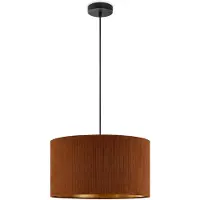 Home Sweet Home Scandinavische stijl Hanglamp - Corduroy Lampenkap - Cilinder - Brown - ø40 x 126 cm - E27 Fitting - Geschikt voor Woonkamers en slaapkamers -