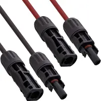 InLine Solar kabelverlengset incl. solarstekker 6mm² zwart/rood 0,3m