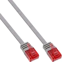 InLine Patchkabel plat, U/UTP, Cat.6, grijs, 7m