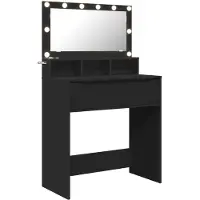 vidaXL Slaapkamerkaptafel, zwart, 80 x 39,6 x 135 cm